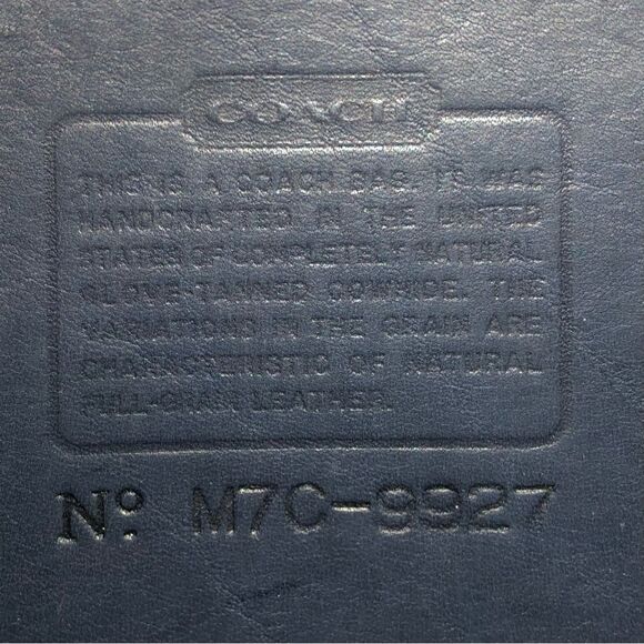 COACH WILLIS Navy Glove Tanned Top Handle Crossbody Satchel Vintage 9927 USA COA - Picture 13 of 17